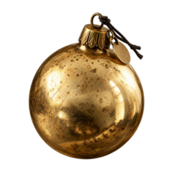 Recovered gold ball ornament
